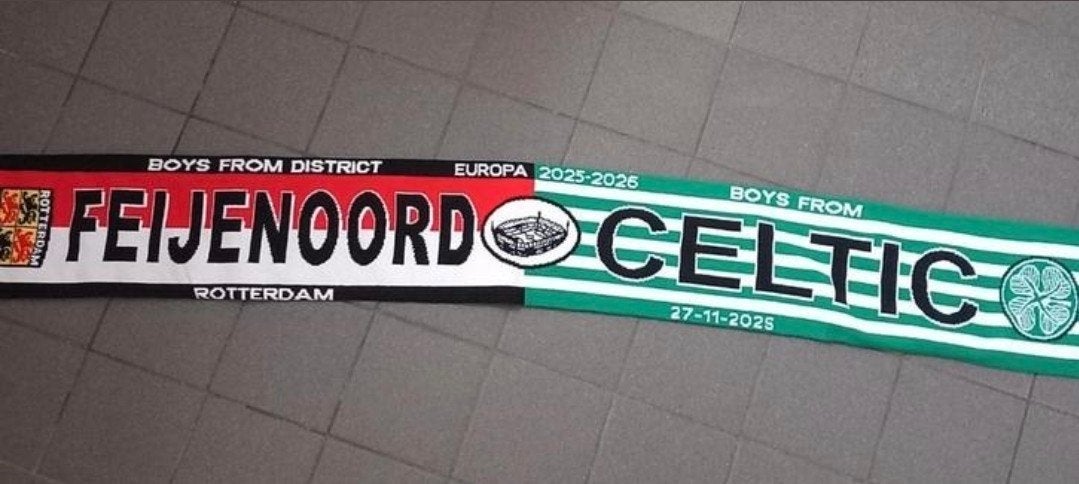 Feyenoord - Celtic sjaal
November 2025, Verzamelen, Verzenden, Nieuw, Feyenoord, Vaantje of Sjaal