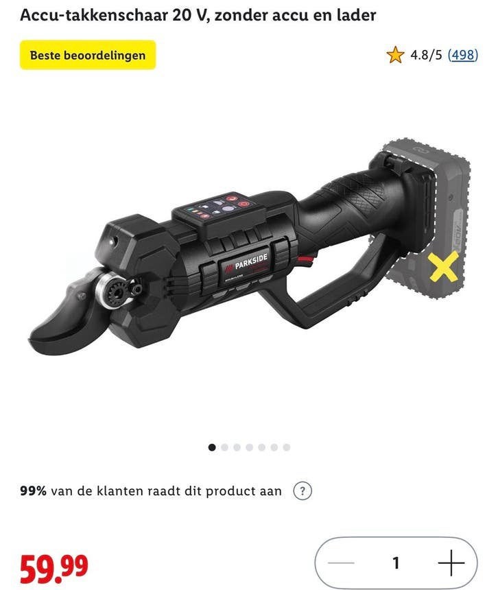 PARKSIDE Performance Accu-takkenschaar 20V - Nieuw in doos, Tuin en Terras, Ophalen of Verzenden, Nieuw, 30 t/m 39 mm