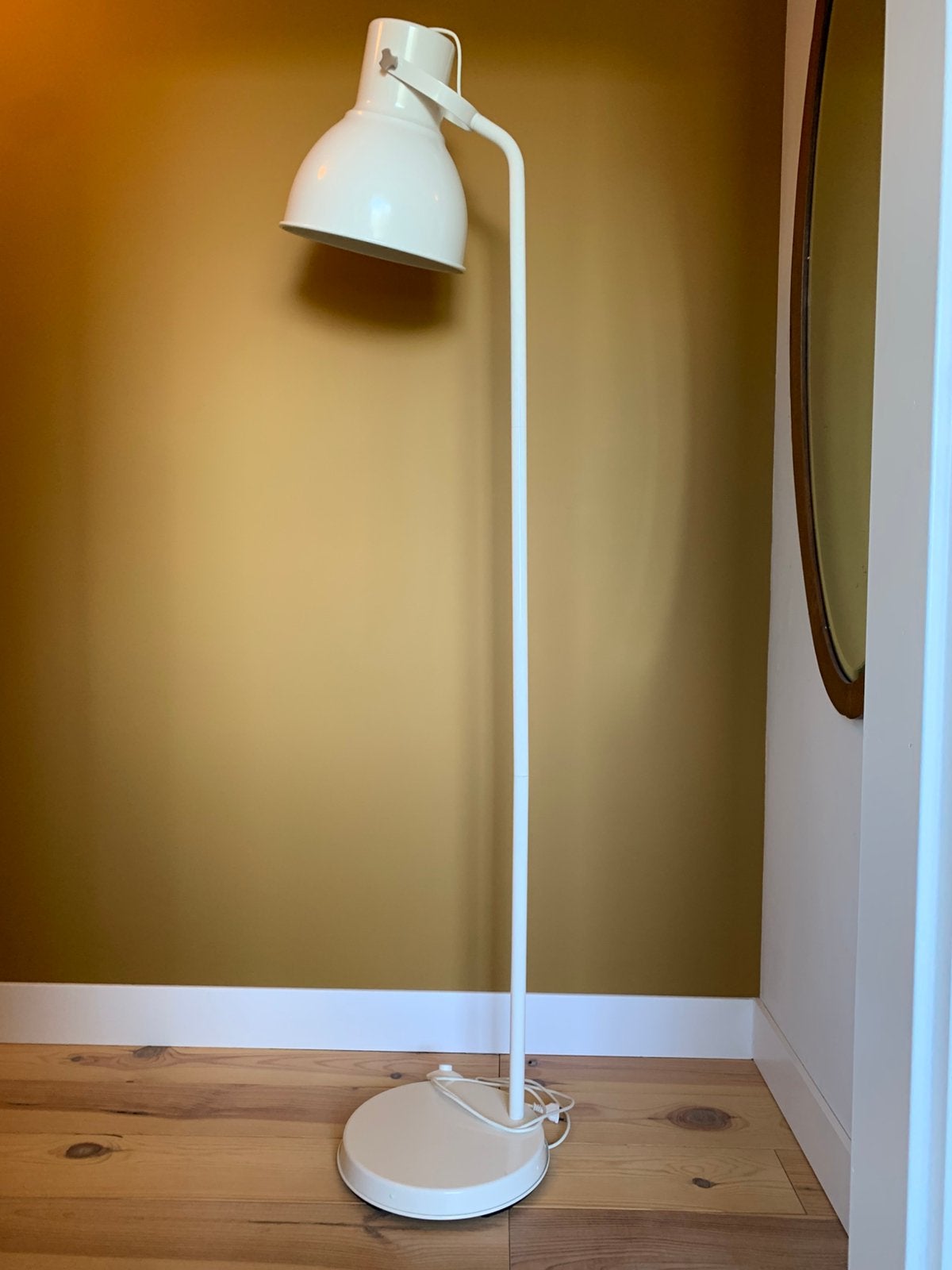 Ikea Hektar vloerlamp wit, Ophalen, Gebruikt, Metaal, 150 tot 200 cm