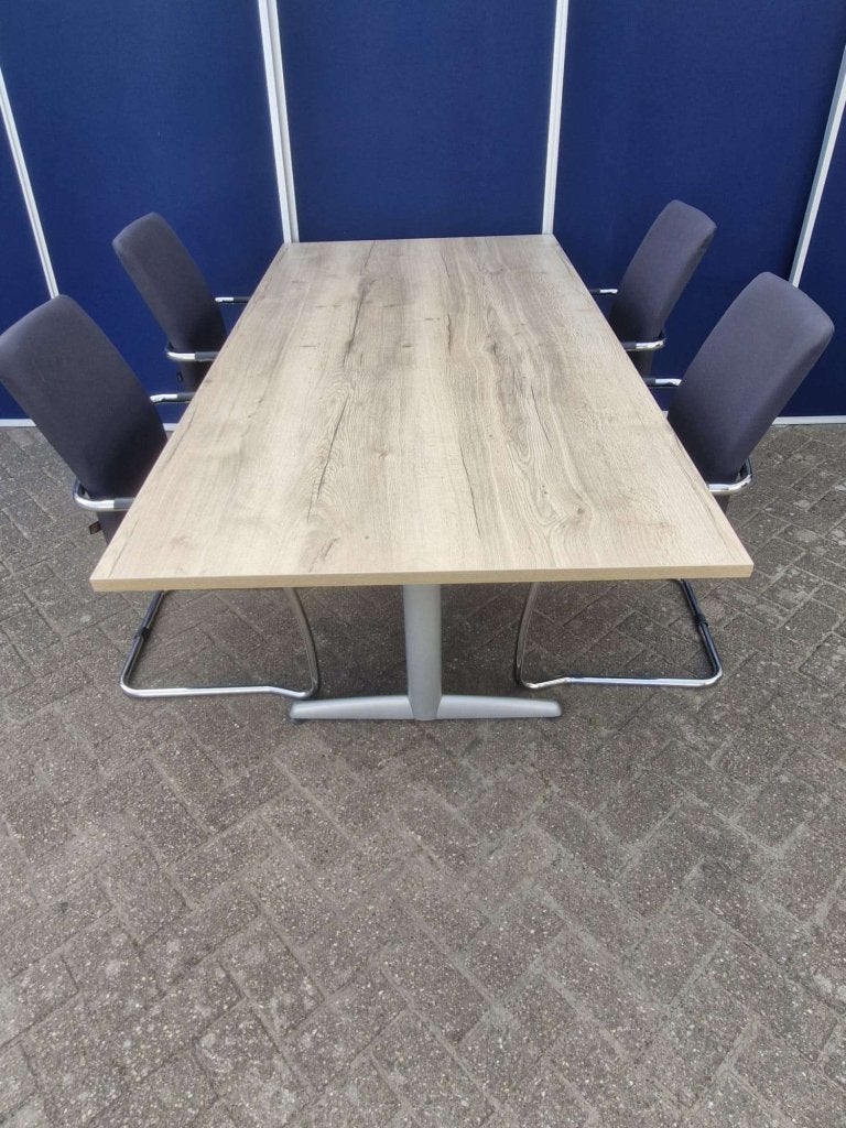 Ahrend/ Gispen vergadertafel met nieuw blad 200x100, Demontabel, Ophalen of Verzenden, Zo goed als nieuw, Ahrend