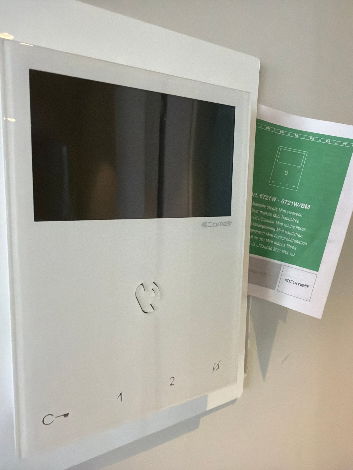 Comelit 6721W intercom - Zo goed als nieuw, Ophalen, Zo goed als nieuw, Binnencamera