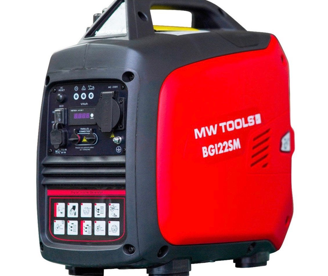 Geluidsarme benzine inverter generator 2,0 kW 230 V MW Tools