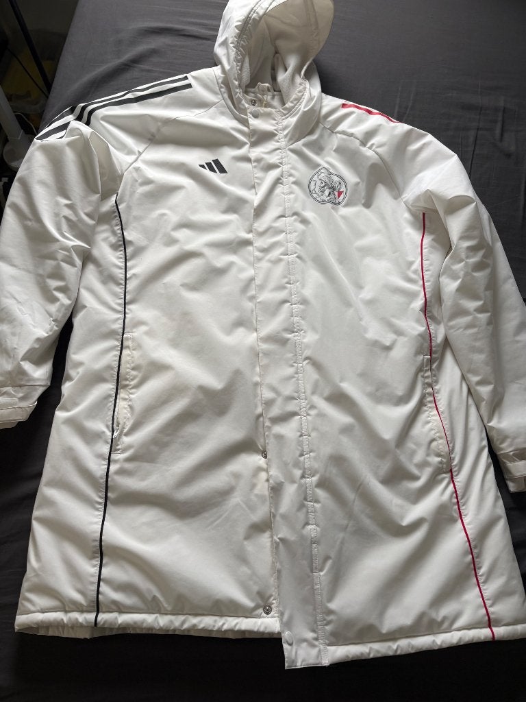 Ajax jas heren, Kleding | Heren, Wit, Maat 56/58 (XL), Ophalen of Verzenden, Zo goed als nieuw