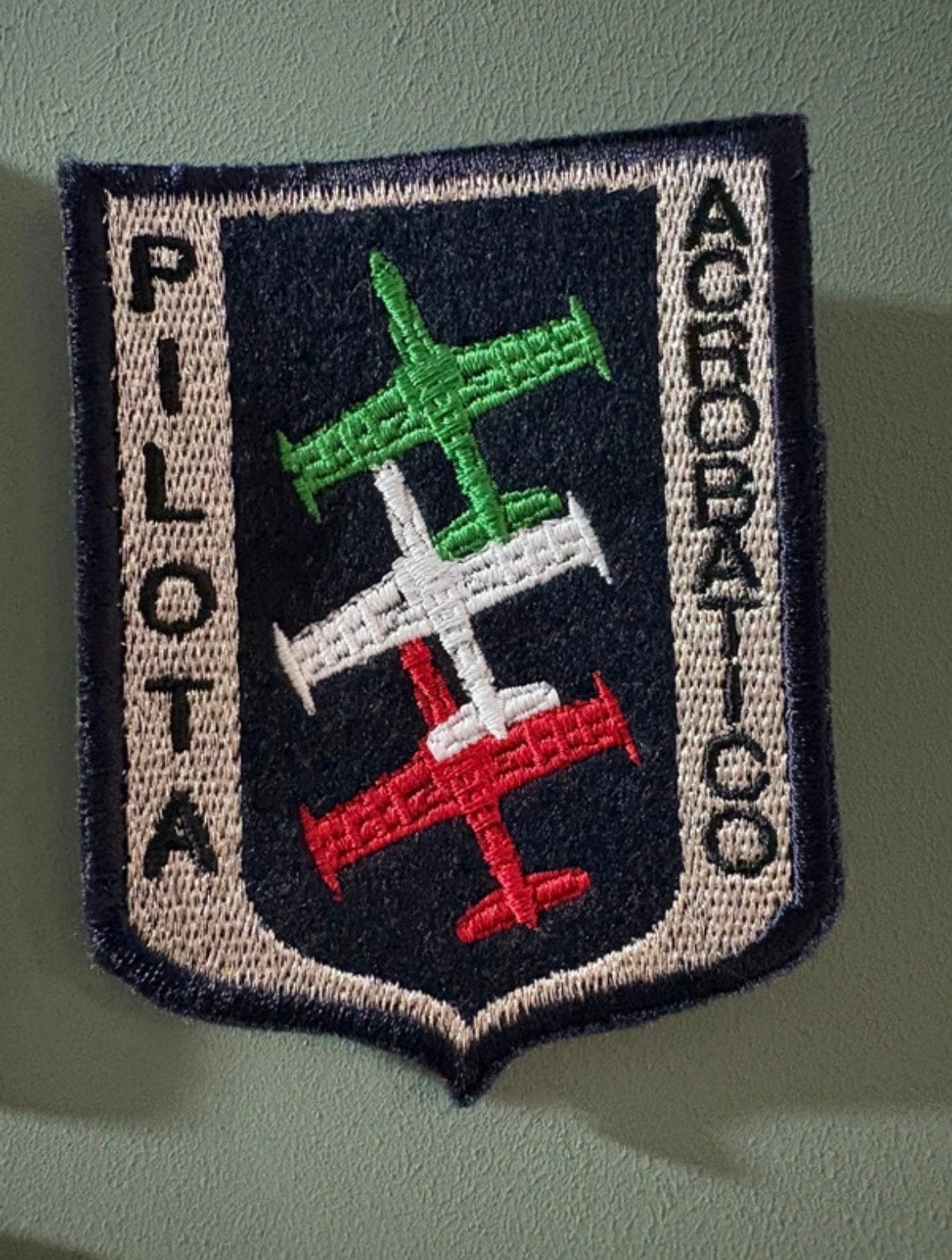 Geborduurde patch 'Pilota Acrobatico' - Italiaanse Luchtmach, Ophalen of Verzenden, Zo goed als nieuw