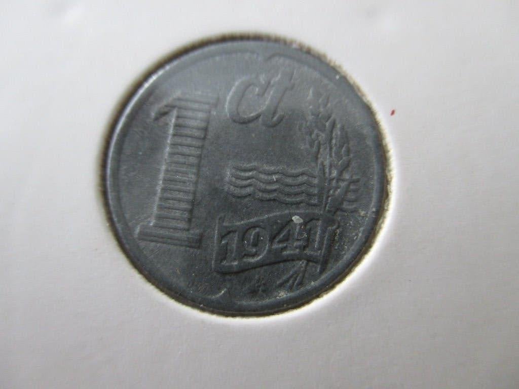 Cent 1941 zink, Ophalen of Verzenden, Koningin Wilhelmina, Overige waardes, Losse munt