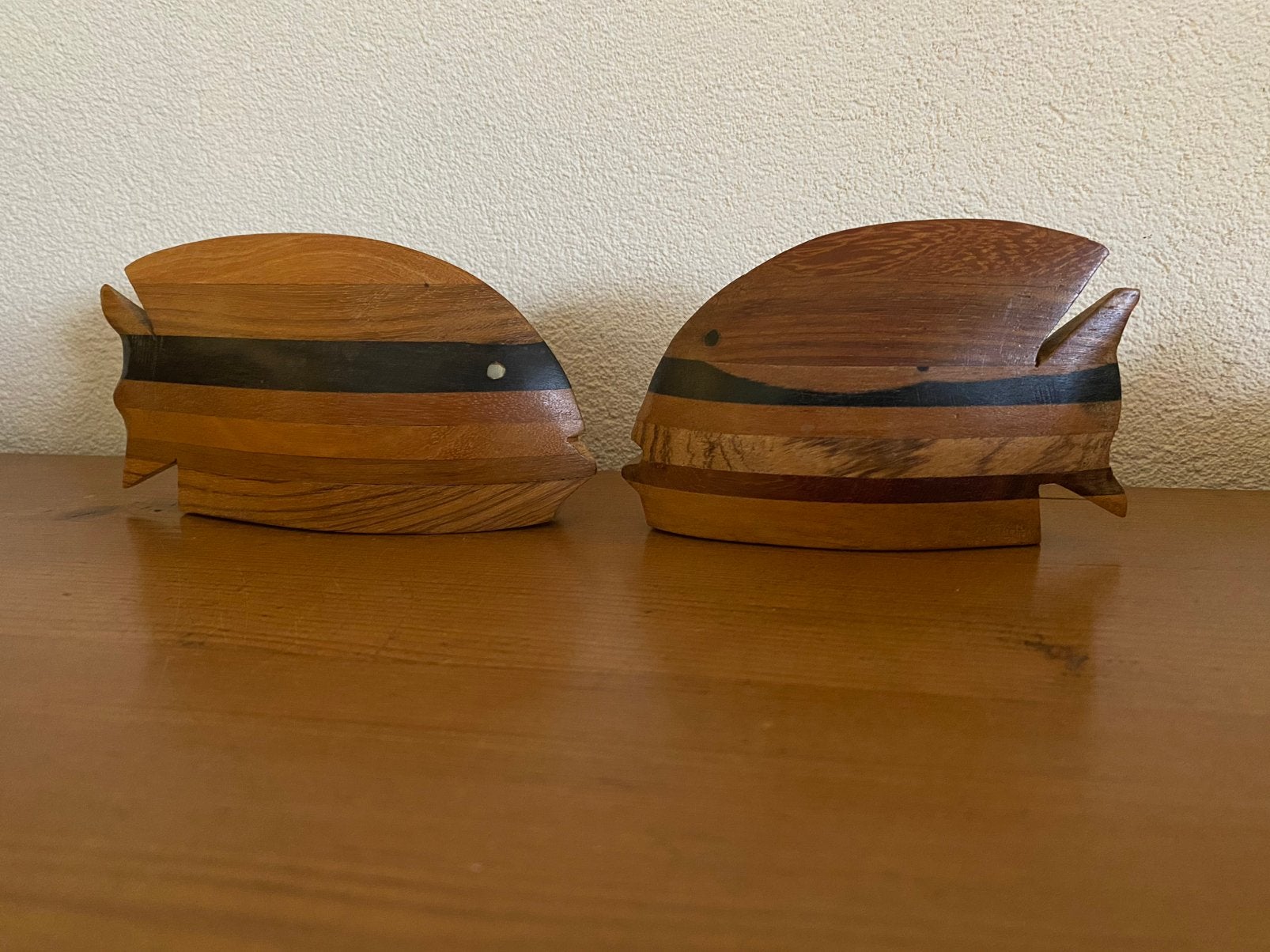 Houten visjes van laagjes hout, Ophalen of Verzenden, Gebruikt, Dier