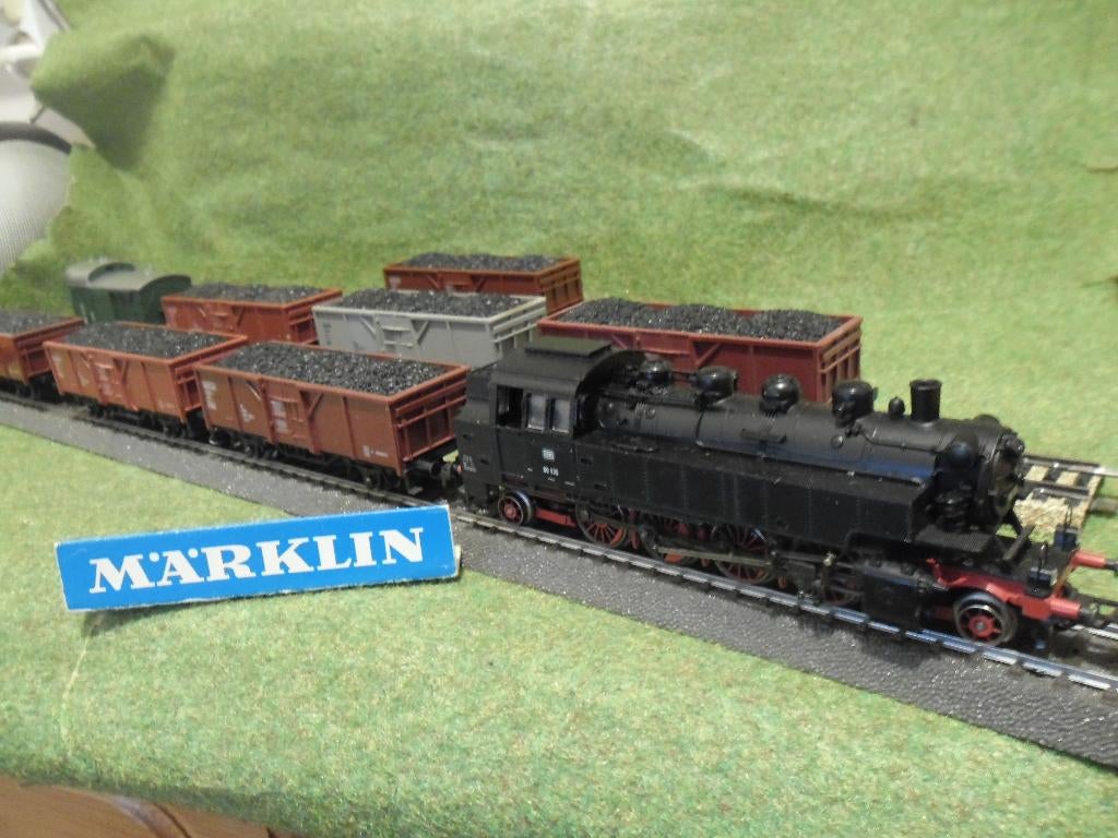 Marklin 7 kolenbakken en1 conducteurswagen Verzenden kanook, Hobby en Vrije tijd, Modeltreinen | H0, Ophalen, Wisselstroom, Locomotief
