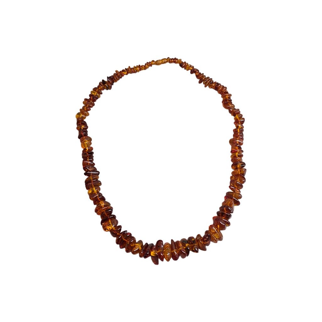 Baltisch barnsteen collier 65 cm, 2e helft 20e eeuw, Ophalen of Verzenden, Zo goed als nieuw, Bruin, Steen of Mineraal