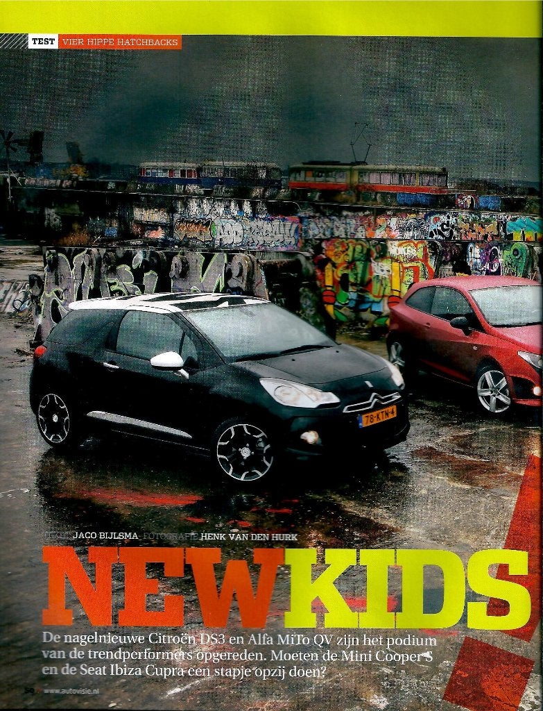 Autovisie test Alfa Mito , DS3 , Cooper S , Seat Cupra 2010, Ophalen of Verzenden, Gelezen, Alfa Romeo