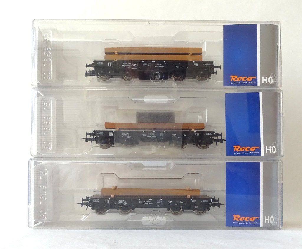 Roco 76159 [abc] 3 delige transportwagens H0, Gelijkstroom, Wagon, Ophalen of Verzenden, Roco