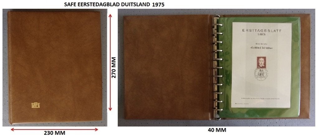 Safe album, 2x, met EDB Duitsland, 1974 - 1975 - 1976., Postzegels en Munten, Ophalen of Verzenden, BRD, Gestempeld