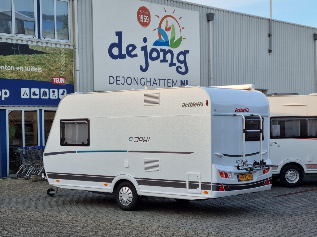 Dethleffs C'Joy 420 QSH - Thule Cassette Luifel -, Caravans en Kamperen, Schokbreker, Bedrijf, Treinzit, Dethleffs