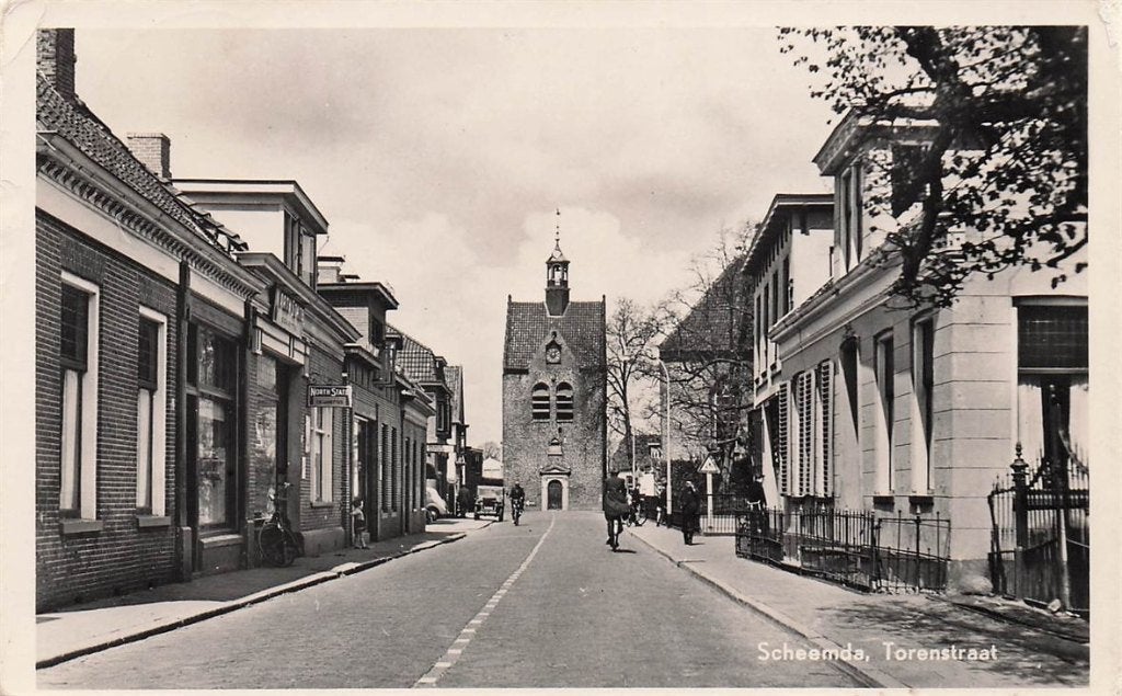 702-424-031 Scheemda Torenstraat, Verzenden, Voor 1920, Groningen
