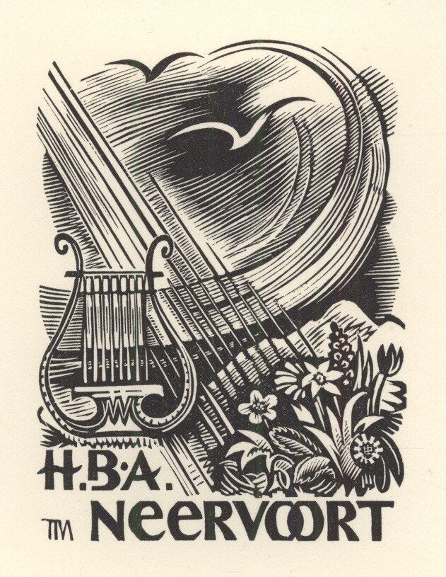 1724 Ex Libris Nederland : Thijs Mauve, 1959, Verzenden, Ex libris