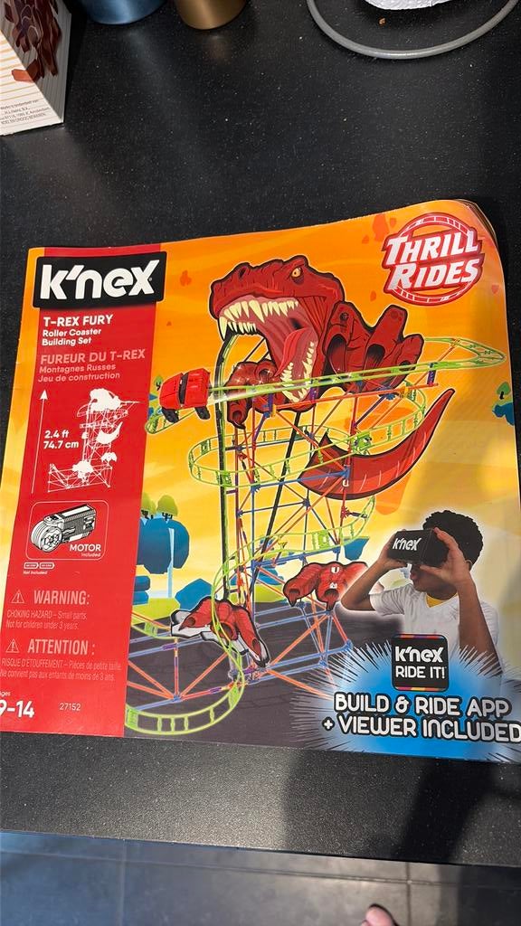 Knex trex fury roller coaster, Kinderen en Baby's, Speelgoed | Bouwstenen, Ophalen of Verzenden, Zo goed als nieuw, K'nex