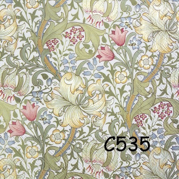 Servetten decoupage/bullet journal – Golden Lily V&A C535, Verzenden, Nieuw