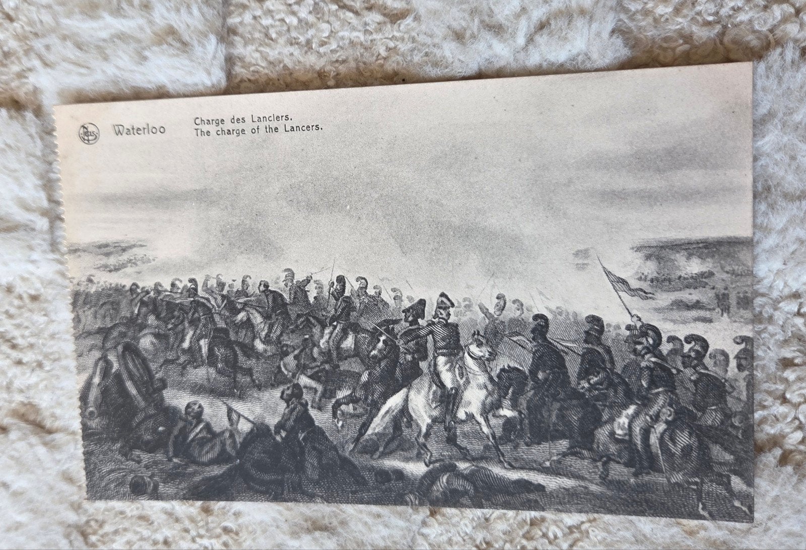 Oude Ansichtkaart Waterloo - Charge des Lanciers, Verzamelen, Verzenden, Voor 1920, Ongelopen, Overige thema's