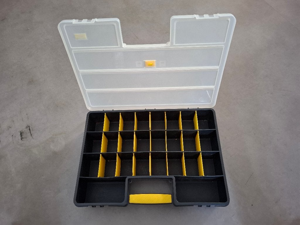 Stanley Plastic opbergdoos, 26 vaks, Doe-het-zelf en Verbouw, Gereedschapskisten, Ophalen, Gebruikt