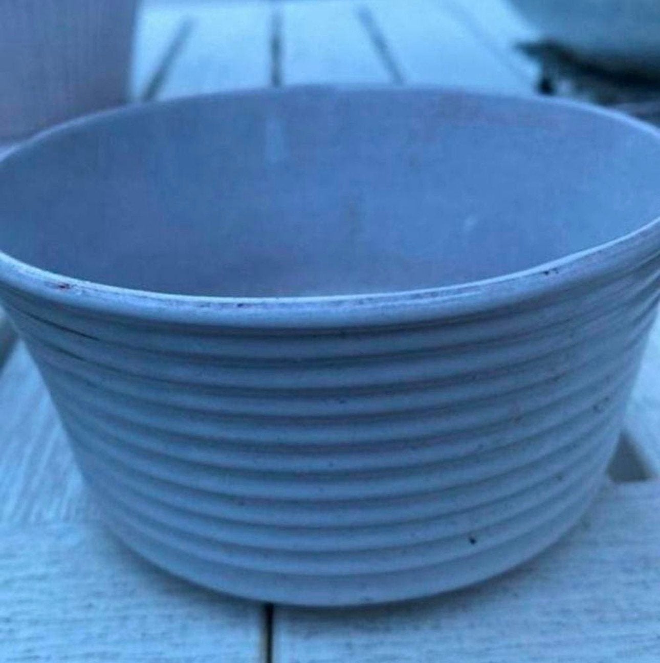 Plantenpotje Erica 11,5x 6 cm vintage , jaren 70 Wit, Ophalen of Verzenden, Zo goed als nieuw, Rond, Minder dan 30 cm
