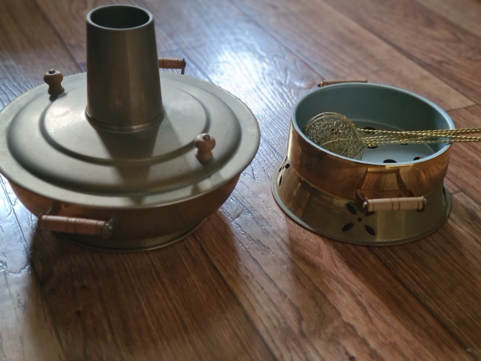 Vintage Chinese Hotpot / Fonduepan - Messing, Ophalen of Verzenden