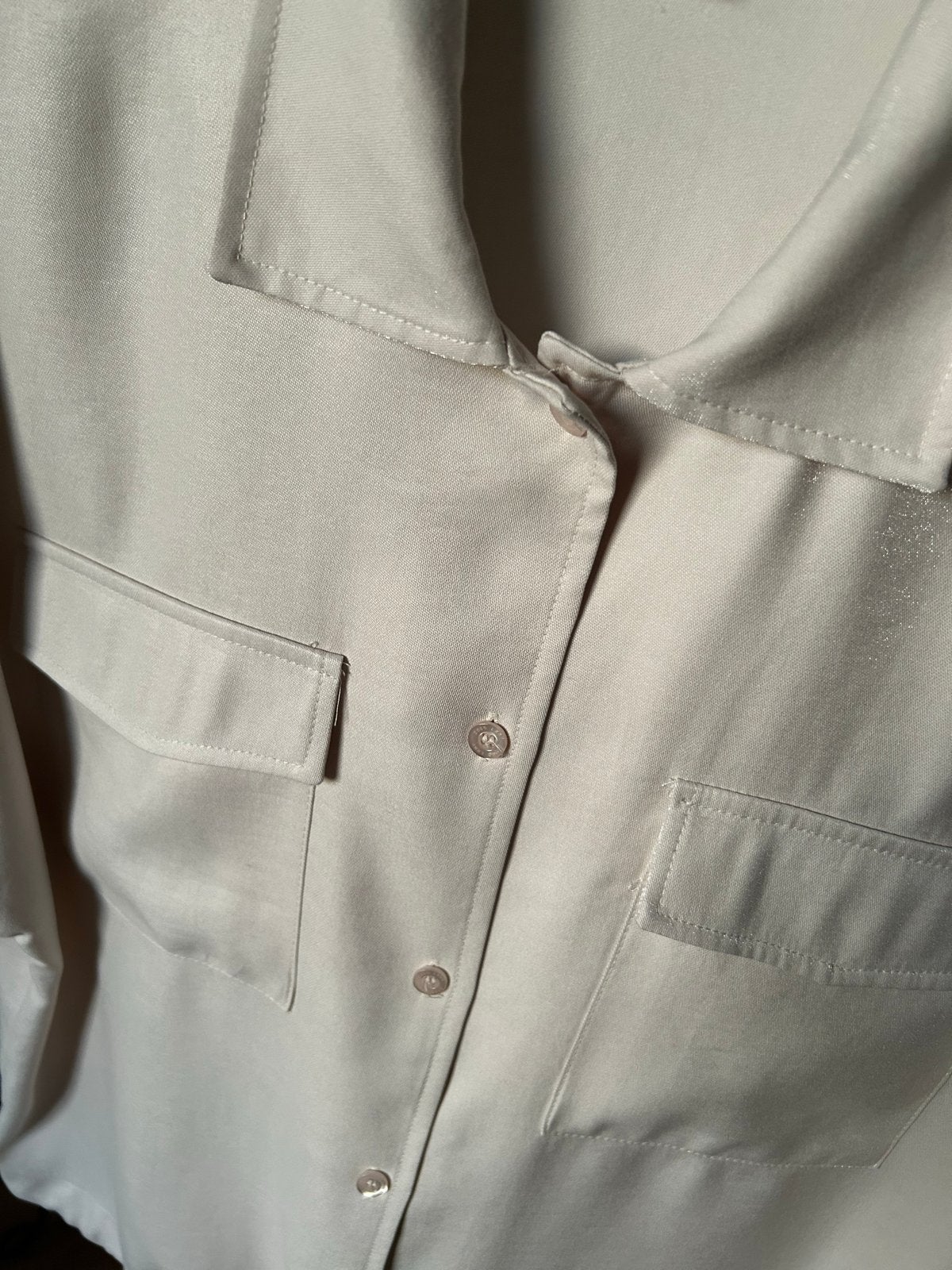 Zoso pak viscose met glansstof - broek M, blouse S, Maat 38/40 (M), Beige, Ophalen of Verzenden, Zo goed als nieuw