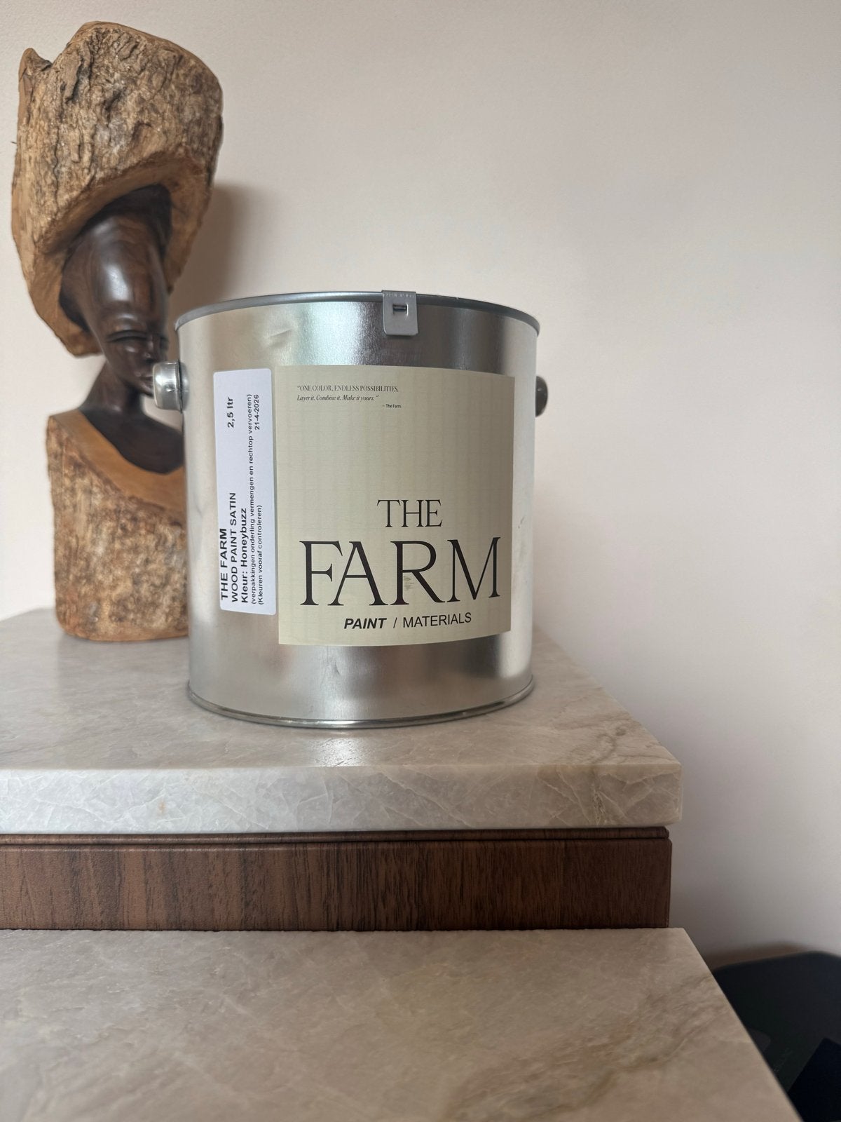 Nieuw! The Farm Wood Paint Satin Honeybuzz, Beige, Nieuw, Ophalen of Verzenden, Verf