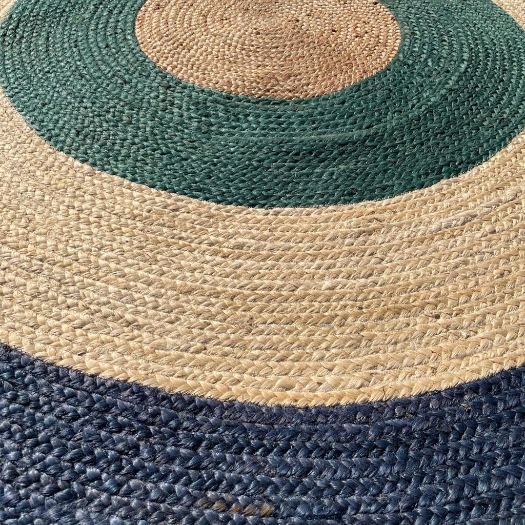 Brinker Jute Dart Buitenkleed Rond Vloerkleed - 200x200cm, Jute buitenkleed, Crème, Rond, 200 cm of meer