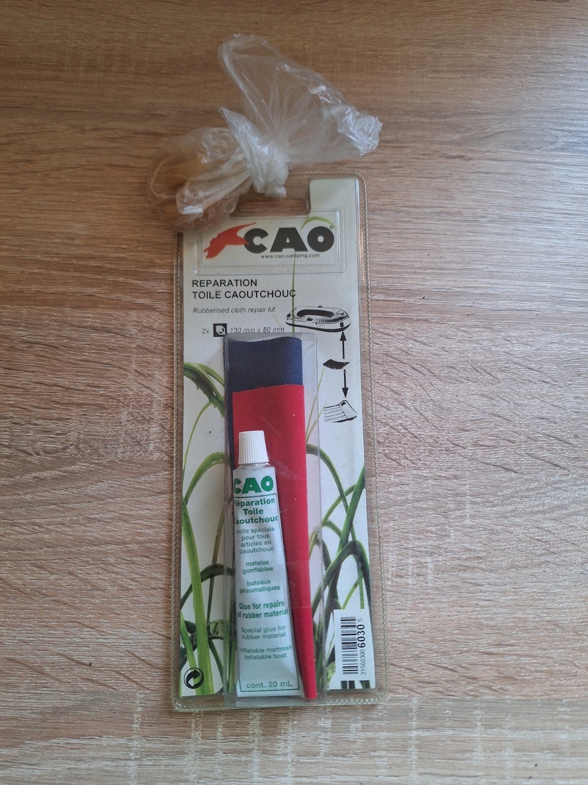 CAO Reparatiekit voor rubberdoek (20 ml lijm, 2 patches), Ophalen, Nieuw