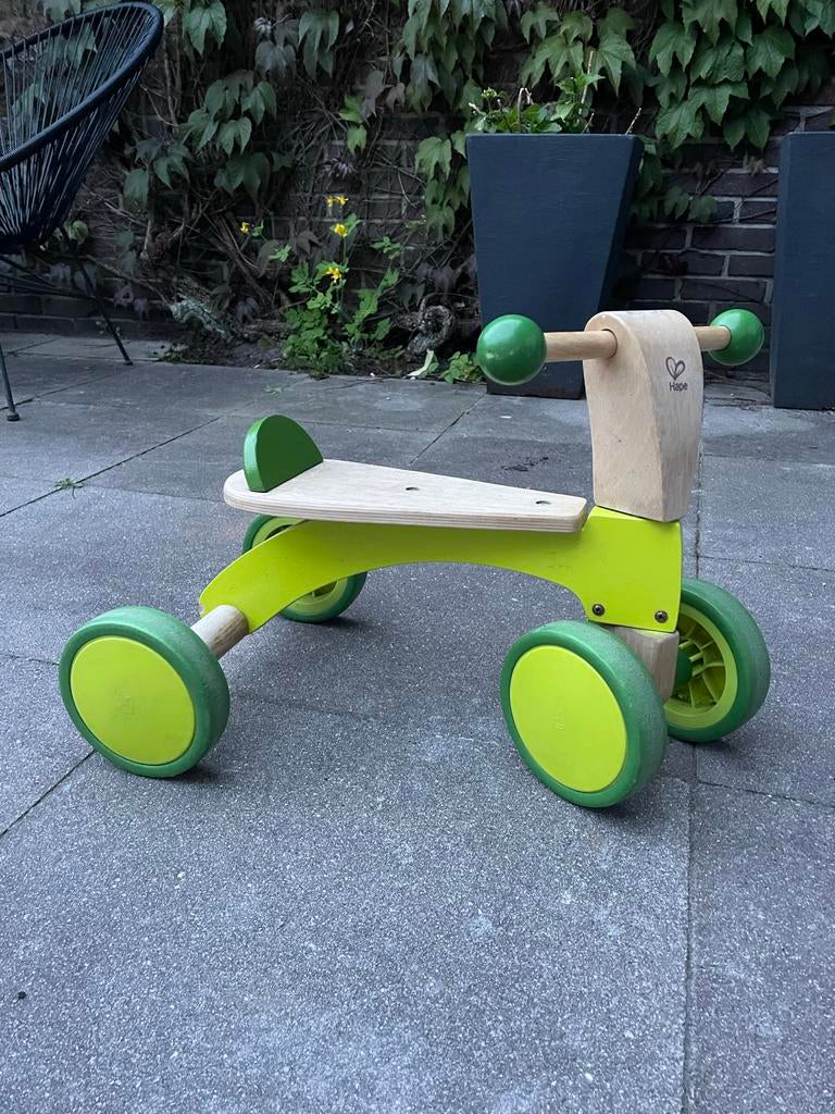 Hape loopfietsje - Groen houten loopvoertuig, Ophalen, Gebruikt, Loopfiets