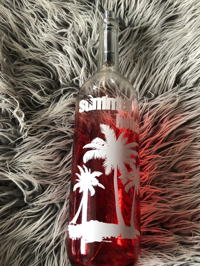 Fles met verlichting, Ophalen of Verzenden, Gebruikt