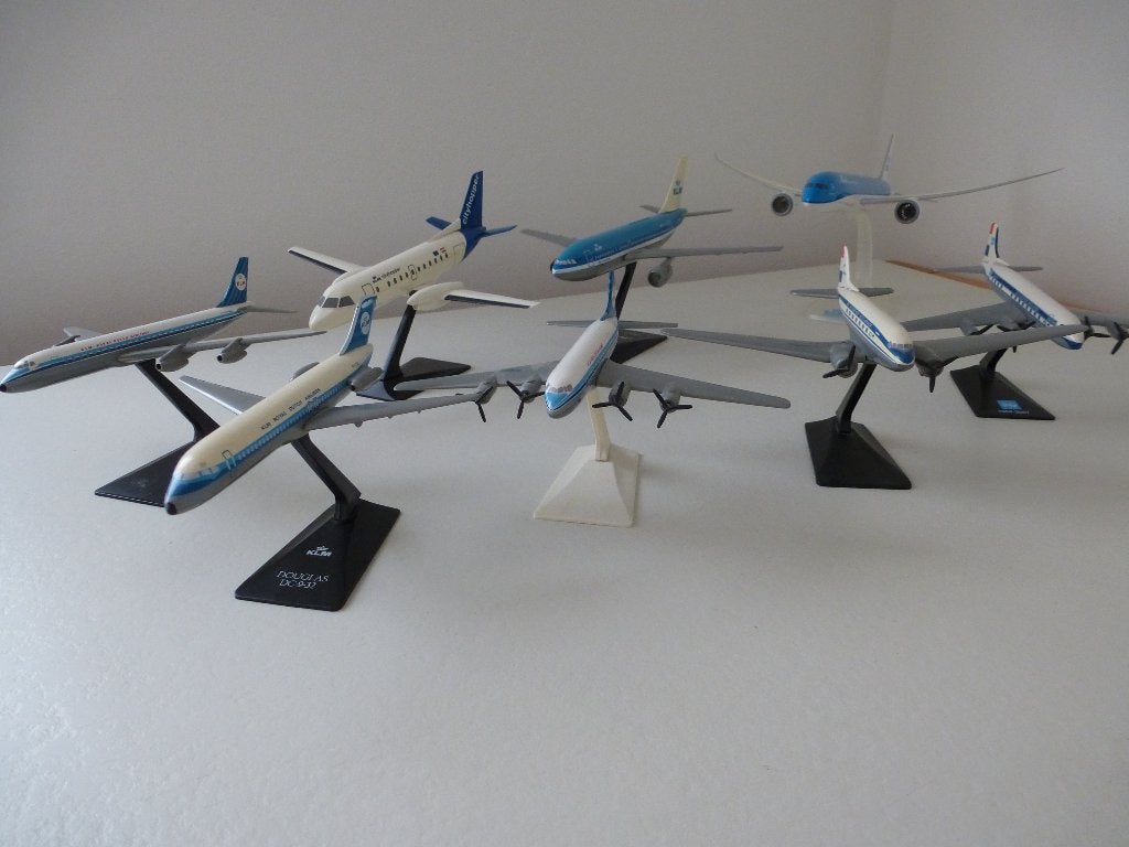 8 KLM modelvliegtuigen - Diverse typen, Ophalen of Verzenden, Zo goed als nieuw, Schaalmodel