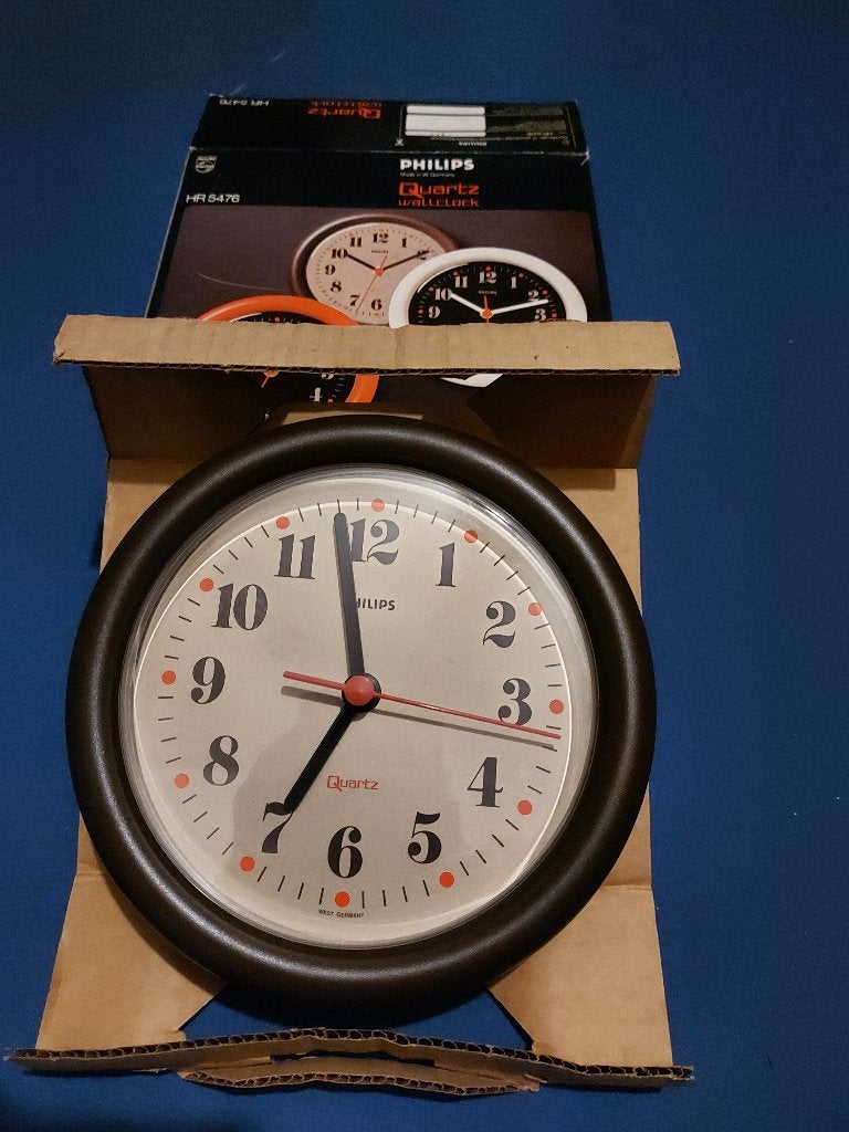 Philips wandklok "Retro/vintage" Nieuw in doos !!!, Ophalen
