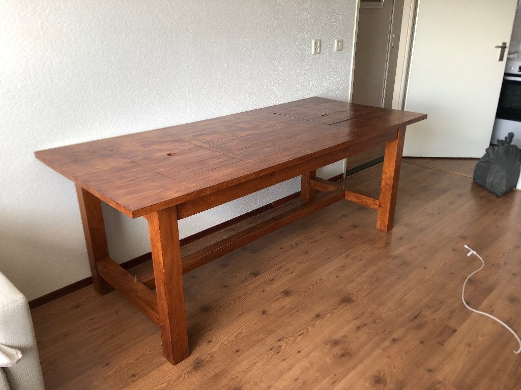 Teakhout tafel voor buiten of binnen, Ophalen, Gebruikt, Rechthoekig, Teakhout