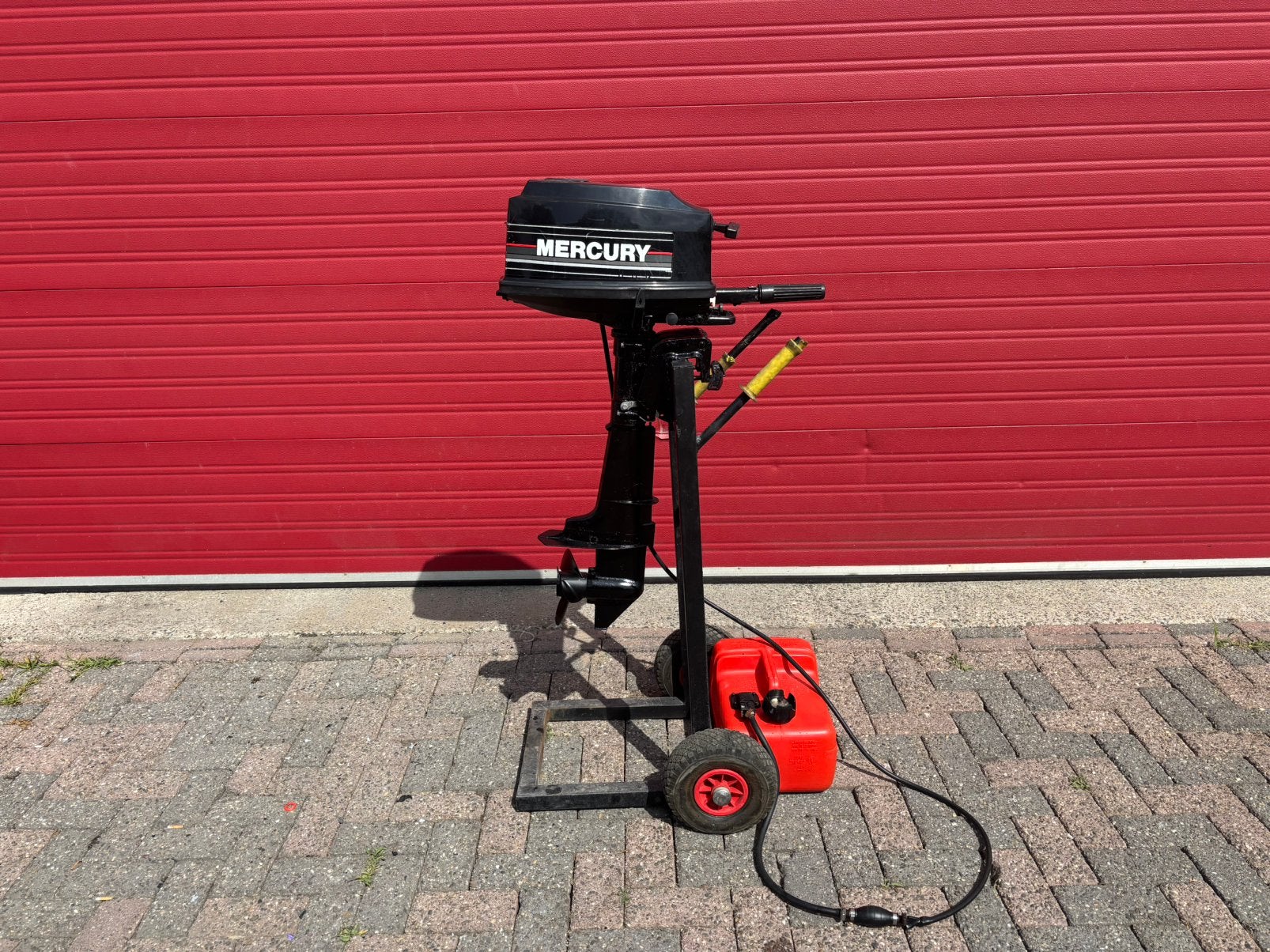 Mercury 4pk 2 takt met Yamaha 12 liter tankje, Ophalen, Gebruikt, Binnenboordmotor, Minder dan 5 pk