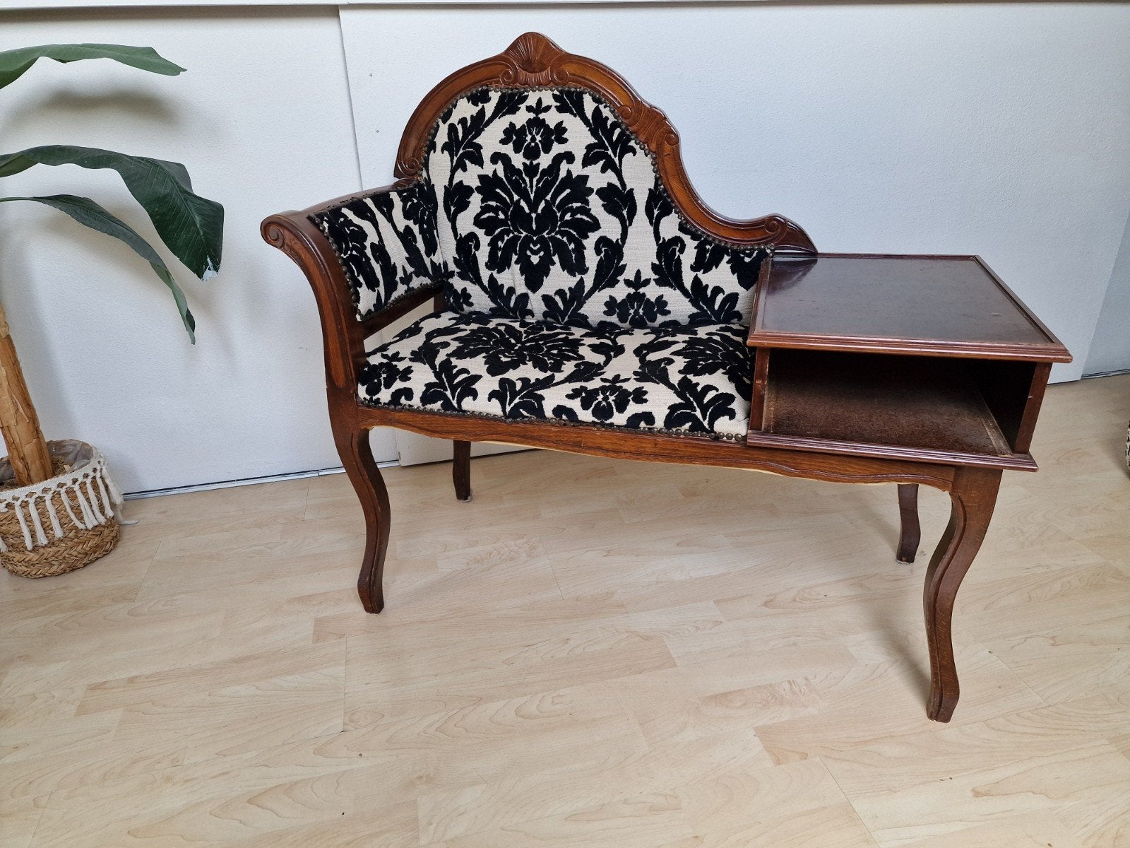 * Vintage telefoon bankje voor 35,00*, Ophalen, Gebruikt, Tweepersoons, 75 tot 100 cm