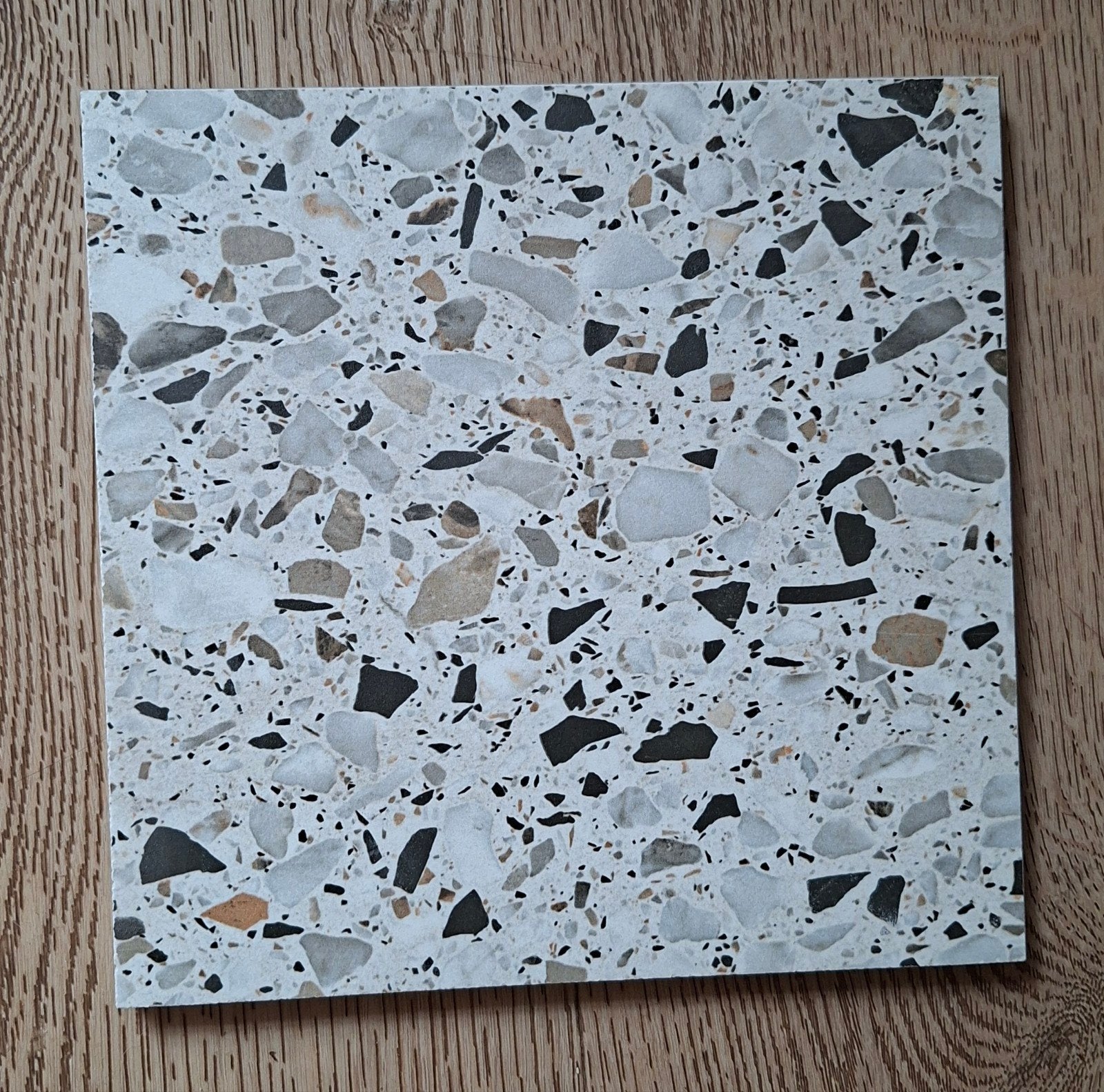 Terrazzo granitolook wand- en vloertegel natural 60x60, 5m2, Ophalen, 60 cm of meer, Nieuw, Minder dan 5 m²