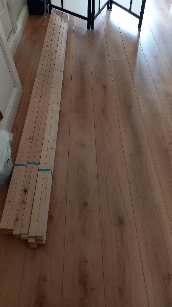 tengels 3.9 meter lang - 37x10 mm dik-breed - 3x16 stuks, Doe-het-zelf en Verbouw, Hout en Planken, Ophalen, Minder dan 25 mm