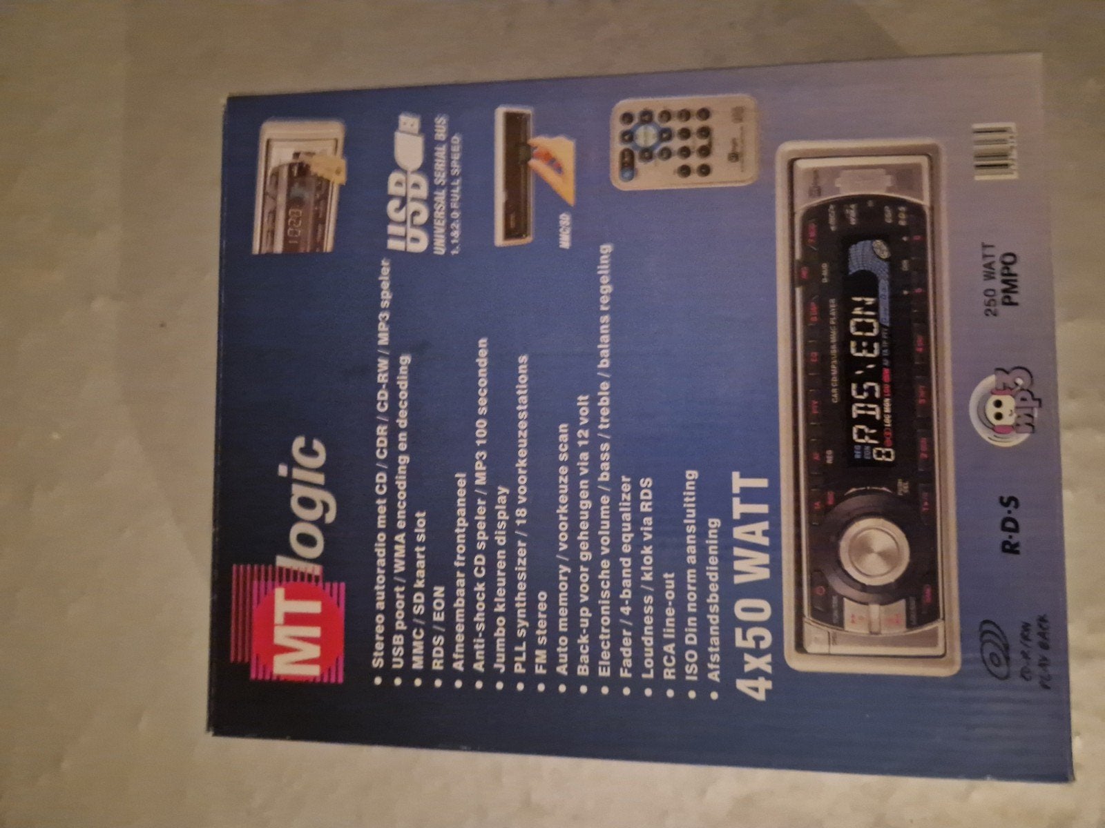 MT Logic Autoradio met CD/CD-RW/MP3 Speler, Auto diversen, Autoradio's, Nieuw, Ophalen of Verzenden
