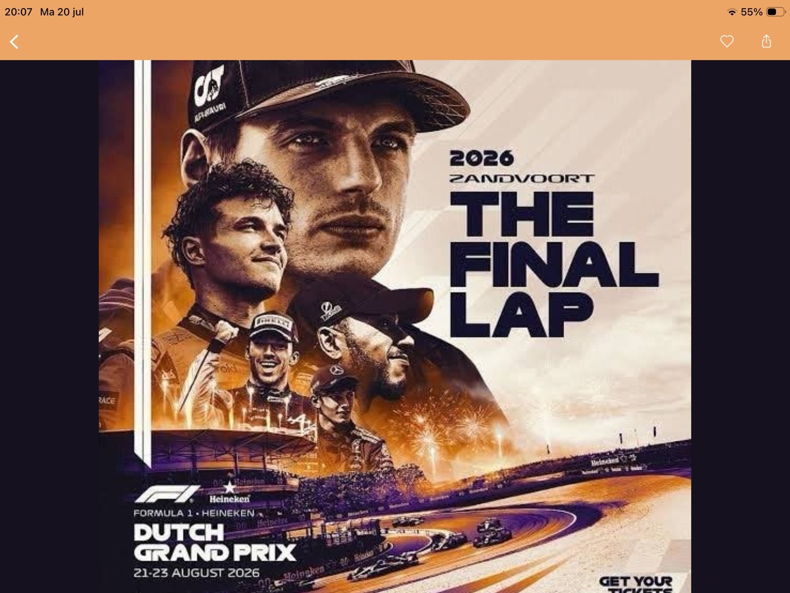 🏁 2 Duintickets Formule 1 Zandvoort Zondag 23 augustus 🏎️, Tickets en Kaartjes, Kortingen en Cadeaubonnen, Drie personen of meer