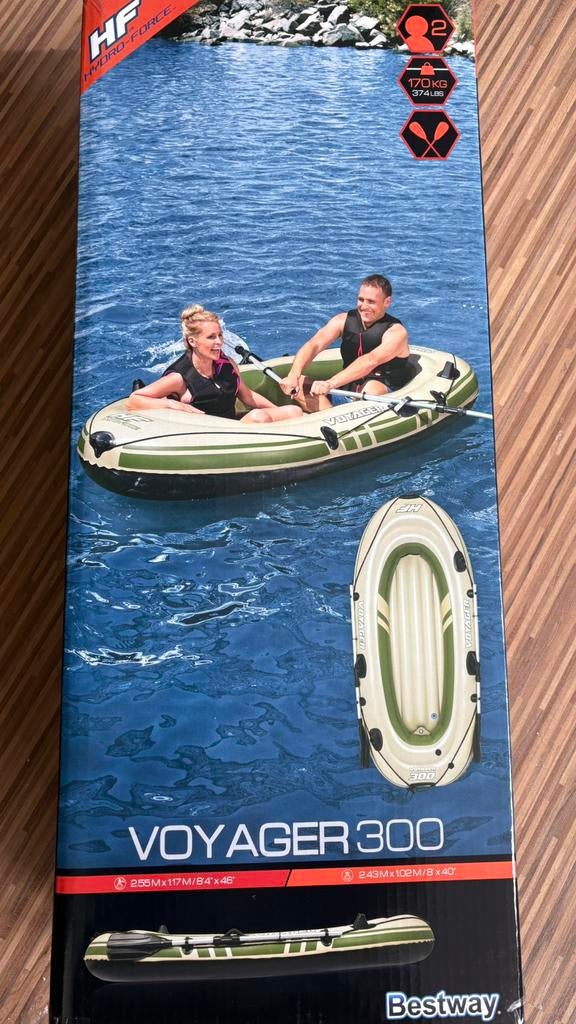 Bestway Hydro-Force Voyager 300 Opblaasboot - 2 persoons, Ophalen, Nieuw
