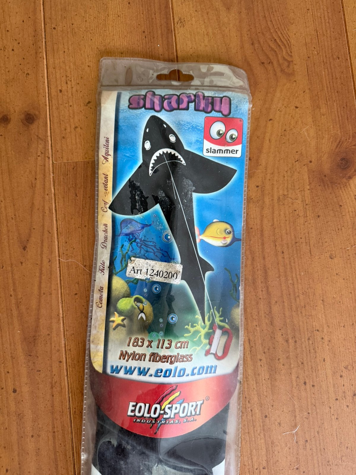 Nieuwe vlieger Sharky haai 183x113cm, Ophalen of Verzenden, Nieuw, Eenlijns, Vlieger