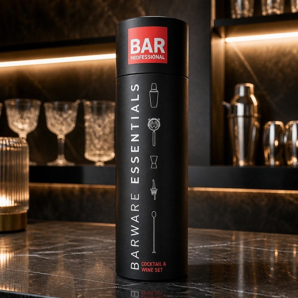 BAR Professional Barware Essentials Cocktail Set Nieuw, Overige typen, Nieuw, Ophalen of Verzenden, Zwart