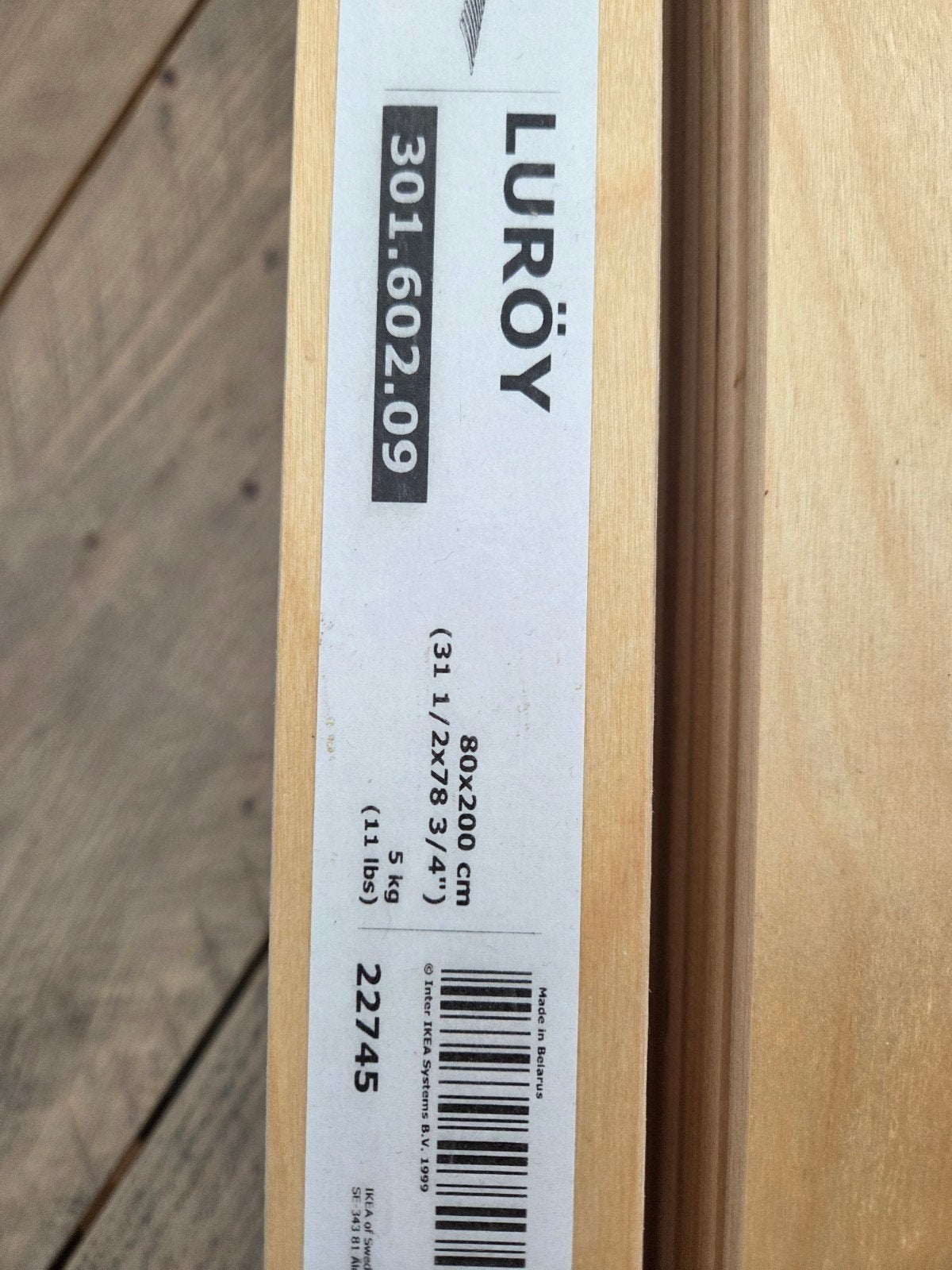 IKEA LURÖY lattenbodem 80x200 cm 2 stuks., Ophalen, Gebruikt, Overige kleuren, Tweepersoons