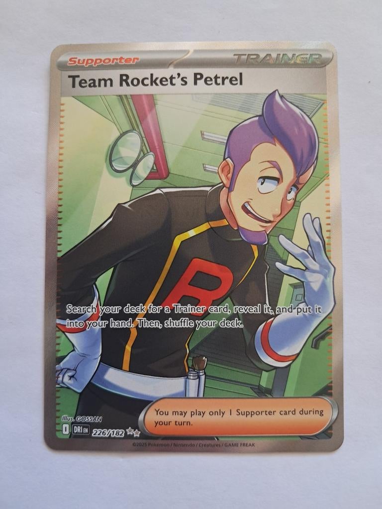 Team Rocket's Petrel 226/182 Destined Rivals, Ophalen of Verzenden, Nieuw, Losse kaart, Foil