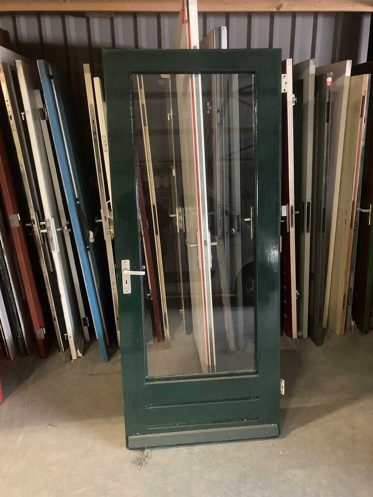 Hardhouten buitendeur 875*2095, Ophalen, 1 tot 2 meter, Minder dan 3 meter, Zo goed als nieuw