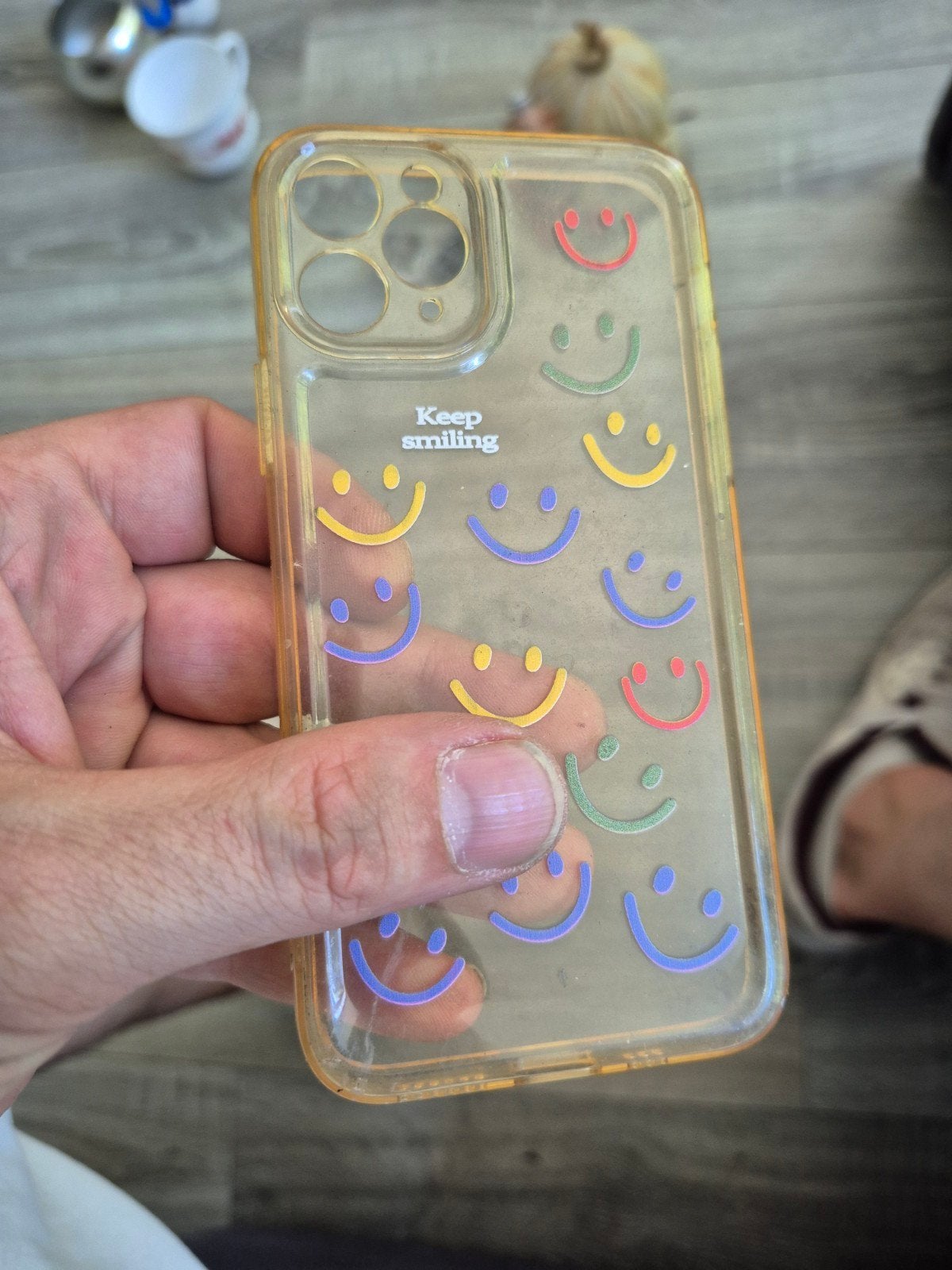 Transparant iPhone hoesje met 'Keep Smiling' design, Telecommunicatie, Mobiele telefoons | Hoesjes en Frontjes | Apple iPhone