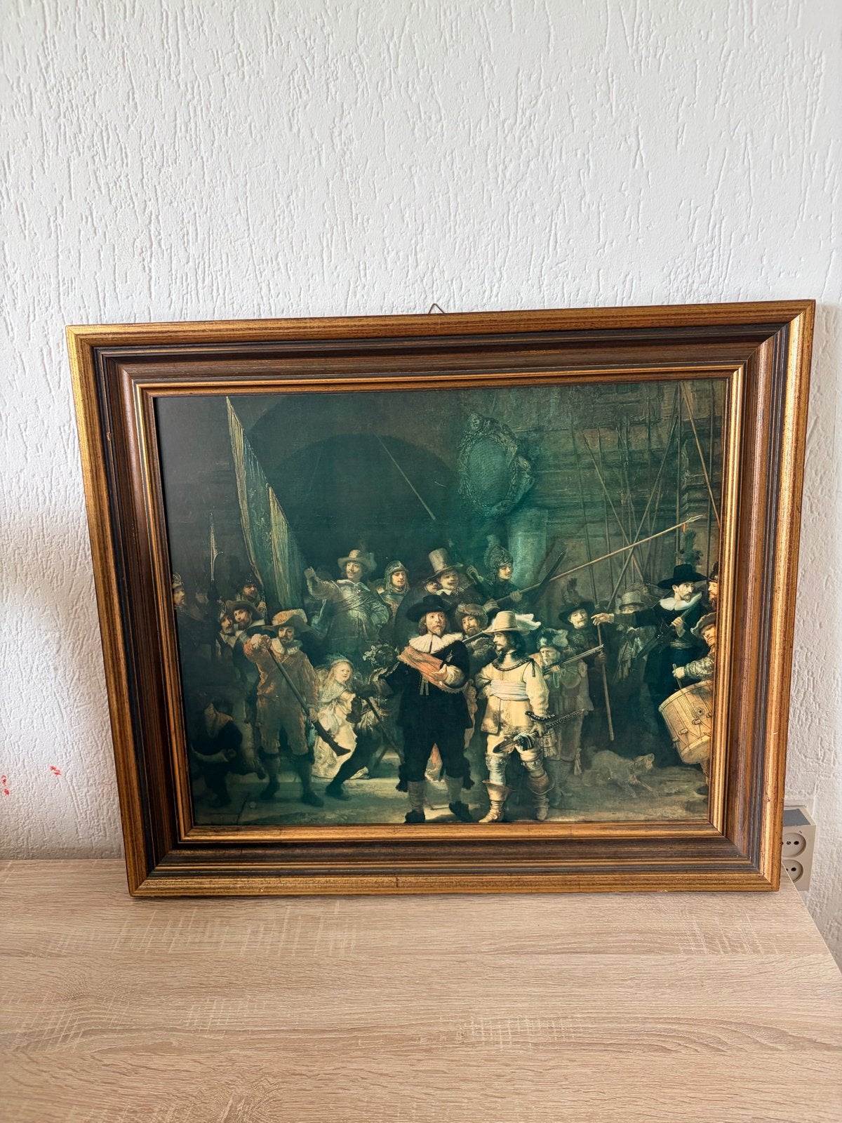 De Nachtwacht - Klassiek Schilderij met Gouden Lijst, Antiek en Kunst, Kunst | Schilderijen | Klassiek, Doek, Portret of Personen