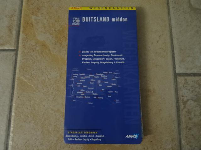 anwb wegenkaart Duitsland midden/ Sauerland, Keulen, Ophalen of Verzenden, Duitsland, 1800 tot 2000, Landkaart