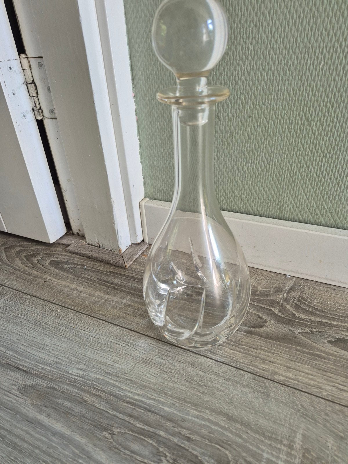 Elegante kristallen karaf met stop, Ophalen of Verzenden