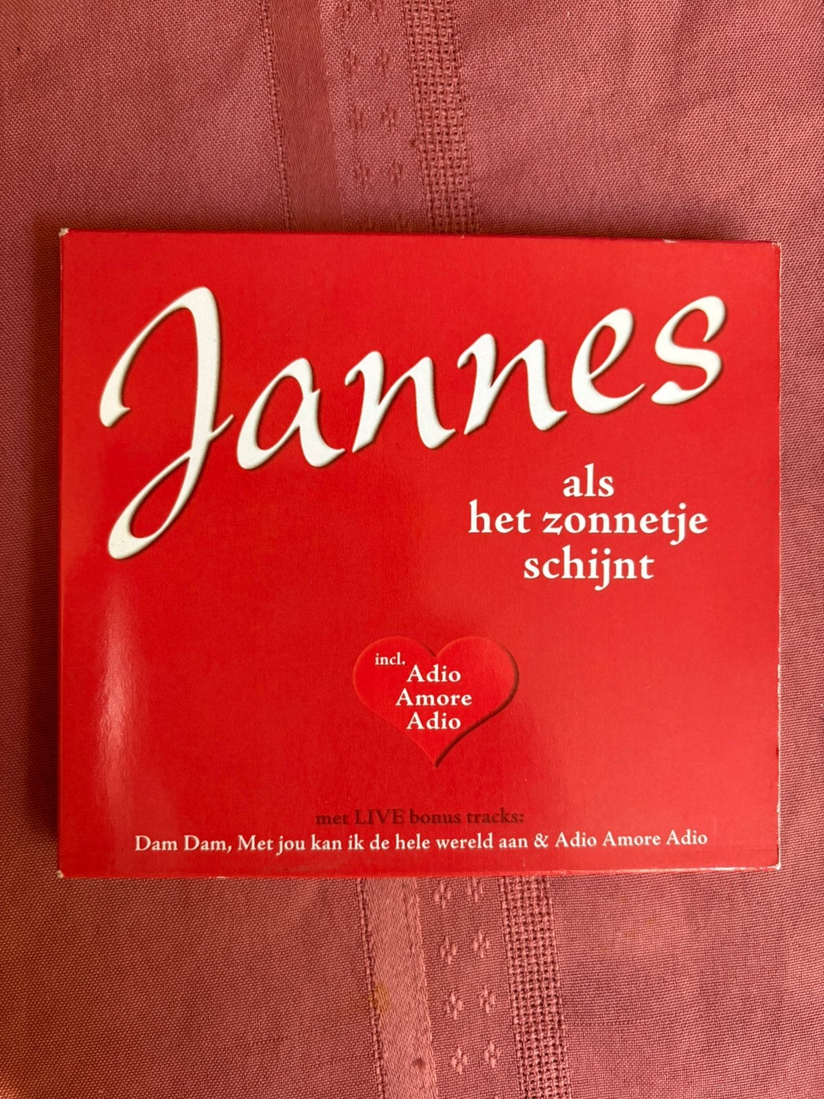 Jannes - Als het zonnetje schijnt (speciale editie), Verzenden, Gebruikt, Levenslied of Smartlap, Album